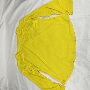 Zyia Active Bright Yellow Long Sleeve Workout Casual Shirt Womens Size XL